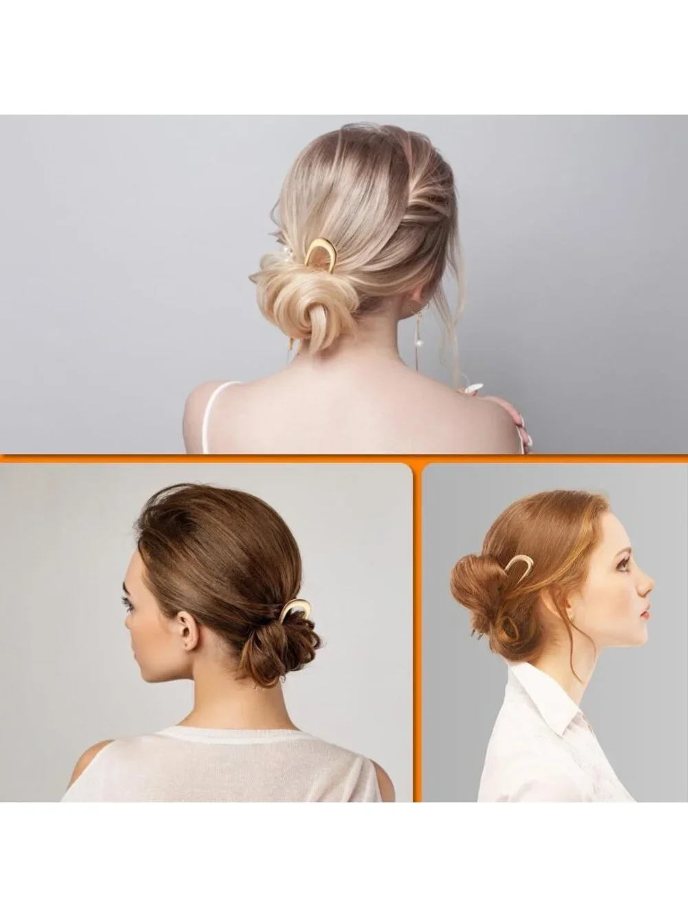 Elegant 3PCS French Hair Pins for Women - Perfect for Twists, Buns & Updos
